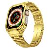 Adequado para Apple Watch S10/7/6/Ultra Caixa Pequena Quadrada de Aço Cinco Moedas Pulseira Integrada 41/44/45/49mm