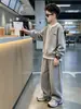 Conjunto Trendy Otoño para Niños Estilo Coreano 2026 Ropa Nueva Niños Niños Grandes Otoño Sudadera Casual Conjunto de Dos Piezas Niño