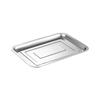 Placa Quadrada de Aço Inoxidável para Venda por Atacado Bandeja Retangular de Aço Inoxidável Prato para Cantina Comercial Churrasco Prato para Peixe Grelhado Placa de Aço Inoxidável