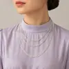 Joias transfronteiriças europeias e americanas masculinas personalizadas moda simples colar versátil multicamadas metal corrente Figaro colar