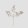 Ramas Simuladas, Hojas de Sándalo Dorado, Hojas de Plástico, Lentejuelas, Recortes con Polvo Dorado, Decoración del Hogar Fotografía, Flores Artificiales, Flores de Cubo de Bendición