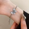 Pulsera Francesa de Mariposa con Diamantes Extraíble Dulce Lujo Ligero Nicho de Alta Gama Exquisita Elegante Pulsera Combinable