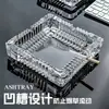 Cenicero de Vidrio para Sala de Estar en Casa Personalidad Creativa Cristal Tamaño Grande Anti-Ceniza Atmósfera de Alta Gama Cenicero de Oficina