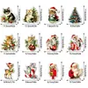 CT742 Imanes Navideños de Dibujos Animados Transfronterizos para Refrigerador Pegatinas Decorativas para Gabinete de Almacenamiento Navideño y Buzón Pegatinas Magnéticas Impermeables para Carrocería de Coche