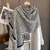 2023 estilo coreano novo formato de costas moda cachecol de cashmere feminino inverno quente quente quente xale cachecol de estudante