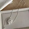 Cadena para Suéter de Collar Largo Geométrico, Accesorio de Lujo de Alta Gama, Versátil y de Moda, Colgante de Perla para Otoño e Invierno