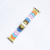 Pulseira applewatch 5/6/7/8/SE Apple Rainbow Pulseira Transparente de Três Contas Pulseira de Resina de Maçã