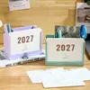 Nuevo Calendario Multifuncional Simple Portaplumas de Plástico Adorno de Escritorio de Plástico ABS Acrílico Calendario de Escritorio