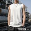 Chaleco sin mangas de algodón puro para hombre 2025 Verano Moderno Fitness Deportes Camiseta sin mangas Capa base versátil Camiseta de manga corta
