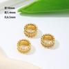 Cuentas Barril de Zirconia Micropavimentadas Chapadas en Oro de 18 Quilates Conservantes del Color, Agujero Pasante, Pulsera de Cristal de Cintura Pequeña, Cuentas Espaciadoras para DIY, C45
