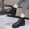 Botas Martin Planas Transfronterizas Nuevas Europeas y Americanas para Mujer Comercio Exterior Amazon Botines Cortos de Piel Botas de Cuero Retro Talla Grande Zapatos para Mujer