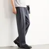 Pantalones de Lino Tencel para Hombre Verano Delgados 2026 Sueltos Rectos Casuales Pantalones Versátiles de Moda para Hombres Bajos