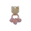 Lazo Gato Tarjeta Plegable Accesorio Goma para el Cabello Anillo para el Cabello Etiqueta Colgante 4.6cm Tarjeta Pequeña de Papel Dibujado
