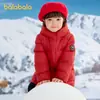 Roupas Infantis Balabala Nova Jaqueta de Penas para Meninos e Meninas, Casaco Quente de Comprimento Médio de Inverno para Crianças Mais Velhas