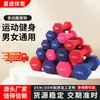 Halteres para Fitness em Casa, Halteres Sólidos de Ferro Fundido Revestidos de Plástico, Equipamento Portátil para Perda de Peso, Pequenos Halteres de Yoga para Mulheres, Halteres de Ferro Fundido