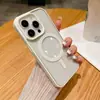 Macaron de Silicona Magnético de Succión Apple 16Pro Carcasa Dura Transparente para Teléfono Móvil Iphone17 Acrílico Mate Funda Protectora