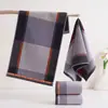 Toalhas Masculinas de Cor Escura, Algodão Macio Colorido, Sem Fiapos, Tingidas no Fio, Absorventes, Jacquard, Toalhas de Rosto para Casa, Atacado, Embaladas Individualmente
