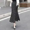 Primavera y Verano en stock Falda de Cadera de Cintura Alta para Mujer Falda Larga Floral Falda Delgada de Línea A Cola de Pez Falda Larga de Un Paso