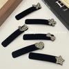RETRO geométrico pedrería negro clip tocado horquilla clip lateral cabello suelto flequillo clip accesorios para el cabello horquilla tocado femenino