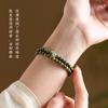 Pingbu Qingyun Pulsera Original de Cuentas de Buda de Sándalo Verde Antiguo, Jade Hetian Antiguo Simple 4mm, Pulsera de Sándalo para Mujer Artística