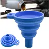 Funil de Motor Carro Universal Silicone Líquido Funil Troca de Fluido de Limpador Dobrável Portátil Auto Funil de Troca de Óleo de Motor Gasolina