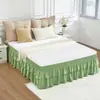 Saia de Cama Pregueada Amazon para Cama de Casal com Caimento de 16 Polegadas Saia de Cama Elástica Envolvente com Elástico para Fixação