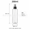 Botella de spray transparente de hombro plano engrosada personalizada, botella dispensadora de desinfectante de plástico PET, botella de spray de agua pura hidratante, se puede etiquetar