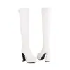 Botas Robustas Novo Salto Alto 40 Botas de Comércio Exterior Botas de Cavaleiro 2022 Botas Longas Acima do Joelho Dança de Tubo de Aço Botas Femininas 43 Pernas Bonitas Adulto