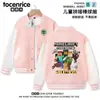 Nueva Chaqueta de Minecraft para Niños Uniforme de Béisbol para Niños Manga Larga Mediana y Grande Ropa Infantil Tendencia de Primavera y Otoño