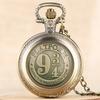 Reloj de Bolsillo Vintage Mediano Harry Potter Plataforma 9 3/4 Parche DIY Reloj de Bolsillo de Cuarzo en Stock para Entrega Inmediata