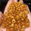 Contas de Ábaco com Furo Grande Contas Soltas de Jade Atacado Amarelo 8x4mm Anel de Pão com Furo Grande Joias DIY Jade Dragão Amarelo