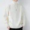 Suéter de Cuello Alto Directo de Fábrica para Hombre Otoño Invierno Color Sólido Capa Base Tejido Tendencia ins Estilo Coreano Suéter de Lana Holgado