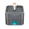 Dispensador de Agua para Mascotas Gato 2.5L Transfronterizo, Bebedero Silencioso para Mascotas Pequeñas, Apagado por Falta de Agua Luz LED Dispensador de Agua para Gato