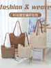 Procesamiento Bolso de Hombro Personalizado para Mujer Moda Tejido Hueco Bolso de Mujer para Viajar Más Fácil de Combinar Fábrica Directa de Bolsos de Hombro Suministro