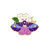 Broche de flor de borboleta de inseto original, retrô, leve, luxuoso, elegante, desenho animado, fofo, metal, crachá, óleo, pingando, roupa, crachá