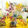 50 Pegatinas para Mascotas Creativas Champiñones Hojas Diario Transparente Paquete de Pegatinas para Diario de Plantas Decoración de Material Caliente