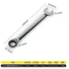 Llave de carraca ajustable, de doble cabeza, bidireccional, liberación rápida, de doble propósito, Torx y de boca abierta, liberación rápida, ahorradora de mano de obra, multifuncional