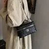 Bolso de Mano Pequeño de Moda Estilo Chanel, Bolso de Caja Bandolera para el Hombro, Bolso Lonchera Nicho de Moda, Bolso de Cadena Acolchado
