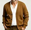 2026 Otoño Invierno Nuevo Transfronterizo Europeo Americano para Hombre Casual de Negocios Cárdigan Holgado Manga Larga de un Solo Botón Abrigo Suéter Hombre