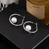 Plata de Ley 925 Nueva Moda Personalidad Fragmentado Plata Perla Orejera Lujo Ligero Versátil Diseño Tendencia Estilo Minimalista Pendientes