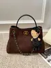 Bolso Bandolera de Gran Capacidad Bolso Cubo Escarchado para Mujer 2025 Nuevo Cadena Pequeña Fragancia Transfronterizo Elegante Bolso de Hombro Individual Cruzado