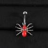 Joyería popular para piercing Joyería europea y americana no convencional Forma de serpiente Gotas de agua Circonita Anillo para el ombligo Uña para el ombligo roja Fábrica mayorista Venta directa