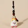 Chaveiro Pingente Escultura em Madeira Feita à Mão Hamster Fofo Pequeno Pingente para Mochila Escolar como Presente de Aniversário para Namorada