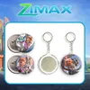 Insignias Periféricas de Zootopia 2, Insignias de Hojalata, Llaveros de Espejo Redondo Pequeño, Accesorios de Colgante Lindos