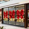 2026 Feliz Año Nuevo Decorativo Ventana Puerta Pegatina Estática Decoración de Tienda Lazo Campana Pegatina Decorativa para Vidrio