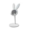 Soporte de teléfono con forma de conejo transfronterizo para escritorio, soporte de altura ajustable para selfies y transmisión en vivo