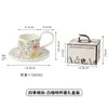 Selección TransfronterizaJuego de Taza y Platillo de Cerámica para Café, Taza para Beber Té de la Tarde, Taza de Alto Valor, Taza de Lujo Ligero