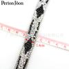 Em estoque atacado um metro multi-estilo padrão preto e branco strass cinto decorativo DIY roupas sapato bolsa acessórios de vestuário