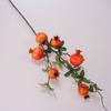 Flor Artificial fruta granada caqui naranja decoración decoración sala de estar mesa de comedor entrada fruta flor falsa rama decoración suave arreglo floral