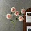 Flor de Loto Artificial de 5 Cabezas para Bodas, Fotografía de Hotel, Accesorios para Arreglos Florales, Flores Falsas para Salones de Banquetes y Decoraciones de Restaurantes, En Stock al por Mayor